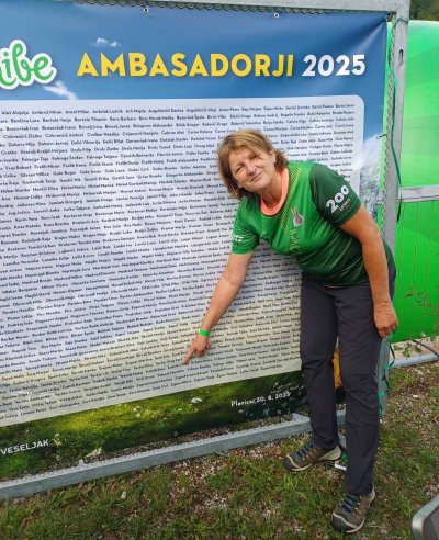 Postala sem ponosna ambasadorka Gremo v hribe, na srečanju v Planici, 30. avgusta 2025. T