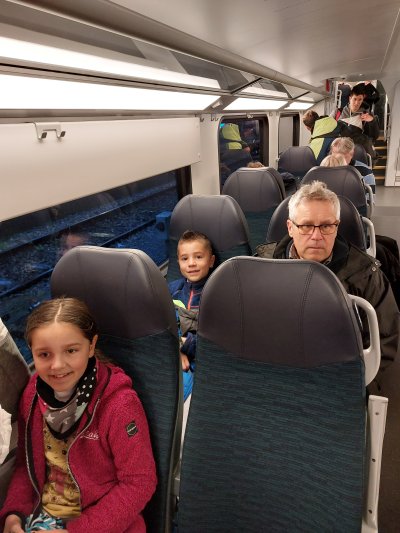 Z vlakom v Planico z vnukomaAnjo in Matejem♥️♥️2024