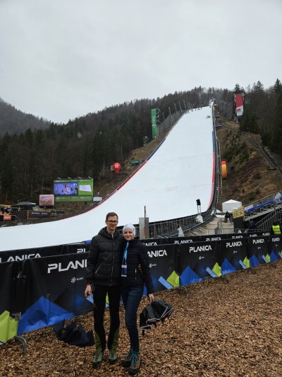 Prvič na poletih v Planici. Noro vzdušje, tako da še pridemo! 